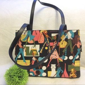 Stylish Nicci textile hard body fashion handbag